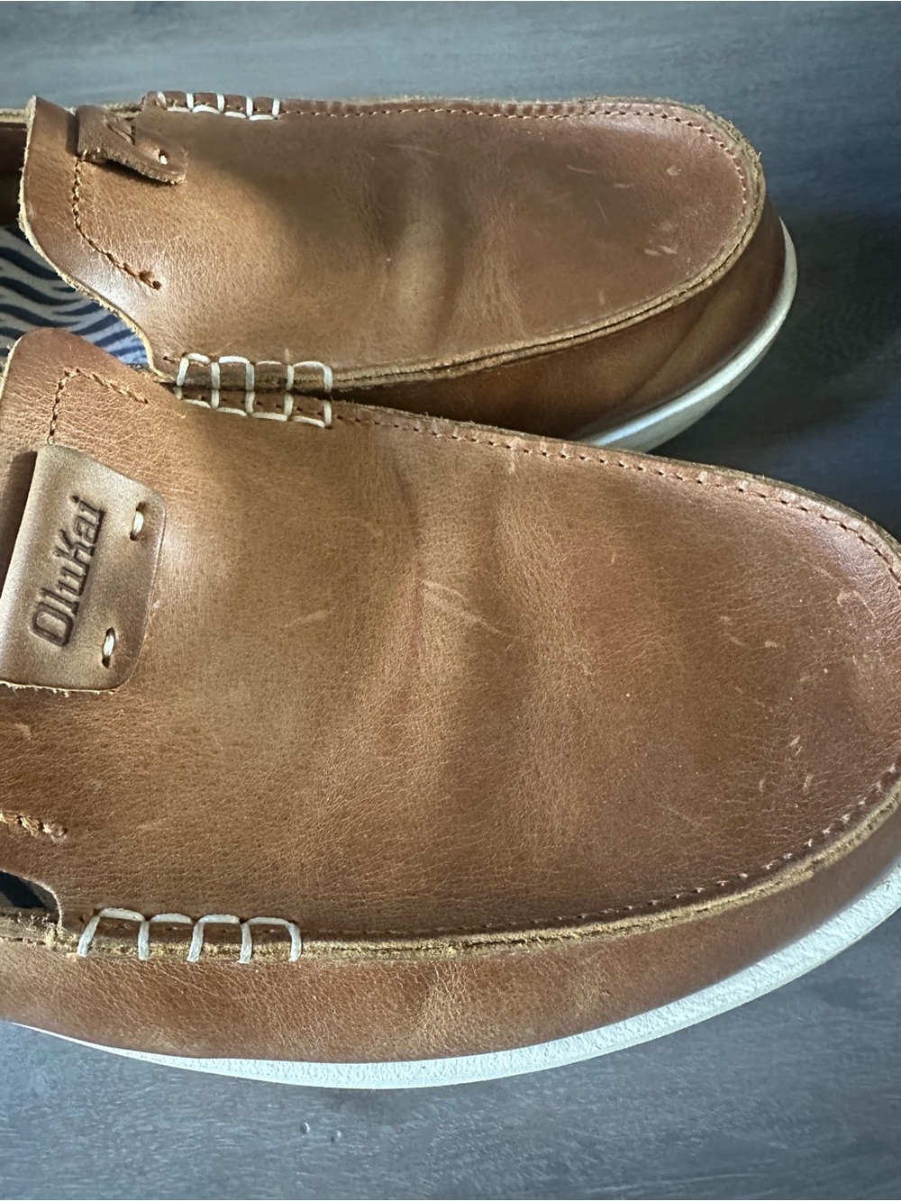 OLUKAI Men’s ‘Kakaha’ Convertible Leather Slip-On Loafers Sz 10.5 - Picture 13 of 14